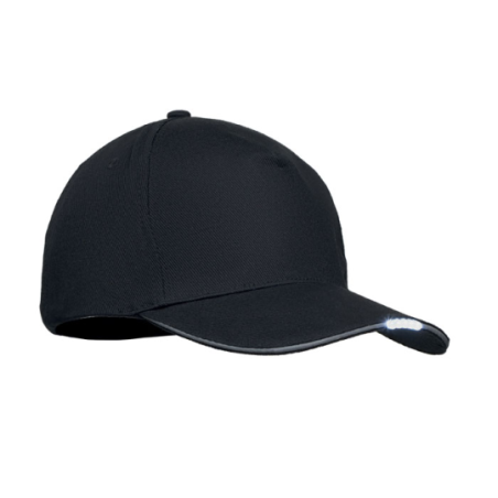 Casquette publicitaire en coton 200 g/m2 avec LED dans la visière 5 pans - LUZCAP Casquette publicitaire en coton 200 g/m2 avec LED dans la visière 5 pans - LUZCAP