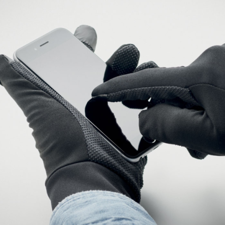Gants de sport tactiles personnalisable en polyester - LESPORT Gants de sport tactiles personnalisable en polyester - LESPORT