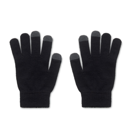 Gants tactiles en RPET avec étiquette en liège pour la personnalisation - DACTILE Gants tactiles en RPET avec étiquette en liège pour la personnalisation - DACTILE