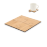 Lot de 4 sous-verres puzzle personnalisable en bambou - LEPY Lot de 4 sous-verres puzzle personnalisable en bambou - LEPY