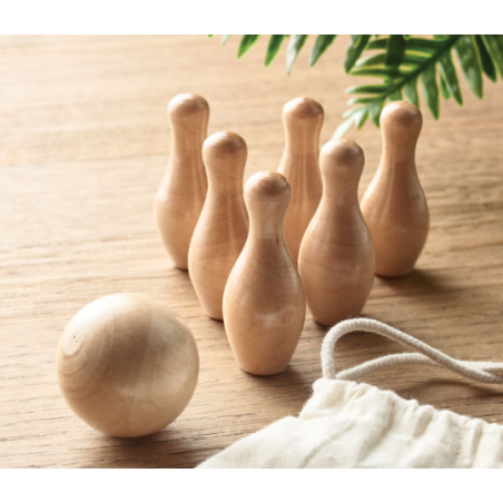 Mini jeu de quilles en pin personnalisable - BOLITO Mini jeu de quilles en pin personnalisable - BOLITO