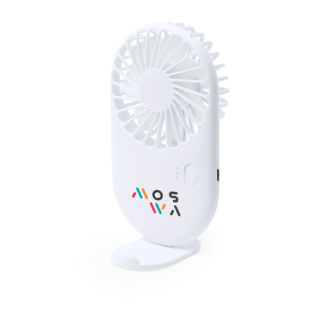 Ventilateur portable publicitaire avec support pour téléphone - Fanger Ventilateur portable publicitaire avec support pour téléphone - Fanger