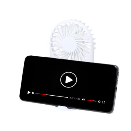 Ventilateur portable publicitaire avec support pour téléphone - Fanger Ventilateur portable publicitaire avec support pour téléphone - Fanger