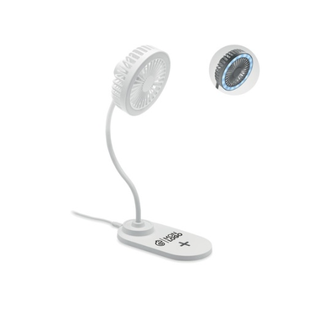 Ventilateur personnalisable de bureau avec lumière LED en ABS Ventilateur personnalisable de bureau avec lumière LED en ABS
