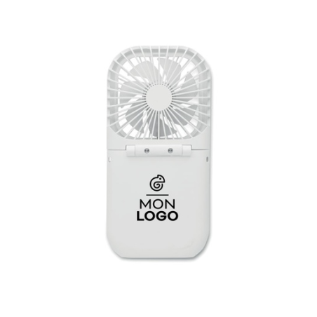 Mini ventilateur portable et pliable publicitaire avec tour de cou réglable 3000 mAh Mini ventilateur portable et pliable publicitaire avec tour de cou réglable 3000 mAh
