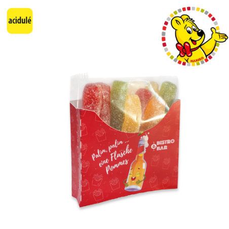 Sachet de bonbon personnalisable Cornet de frites acidulées Haribo® 50g Sachet de bonbon personnalisable Cornet de frites acidulées Haribo® 50g