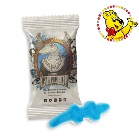 Sachet de bonbon personnalisable Croco Haribo® (par lot de 100 sachets) 1 pièce 7g Sachet de bonbon personnalisable Croco Haribo® (par lot de 100 sachets) 1 pièce 7g