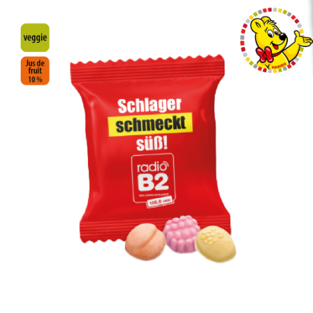 Sachet de bonbon personnalisable Fruitmania Yaourt Haribo® (par lot de 100 sachets) 12g Sachet de bonbon personnalisable Fruitmania Yaourt Haribo® (par lot de 100 sachets) 12g