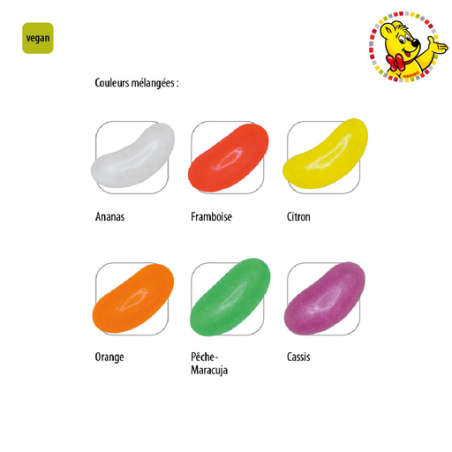 Sachet de bonbon personnalisable Jelly Beans Haribo® (par lot de 100 sachets) 10g Sachet de bonbon personnalisable Jelly Beans Haribo® (par lot de 100 sachets) 10g