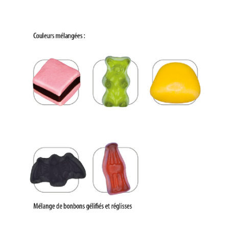 Sachet de bonbon personnalisable Mini Color-Rado Haribo® (par lot de 100 sachets) 10g Sachet de bonbon personnalisable Mini Color-Rado Haribo® (par lot de 100 sachets) 10g