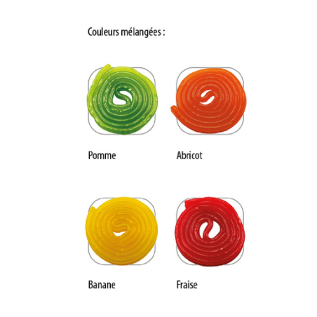 Sachet de bonbon personnalisable Rouleau Rotella aux fruits Haribo® (par lot de 100 sachets) 10g Sachet de bonbon personnalisable Rouleau Rotella aux fruits Haribo® (par lot de 100 sachets) 10g