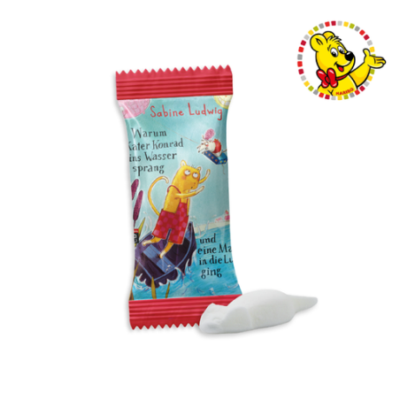 Sachet de bonbon personnalisable Souris blanche Haribo® (par lot de 100 sachets) 12g Sachet de bonbon personnalisable Souris blanche Haribo® (par lot de 100 sachets) 12g