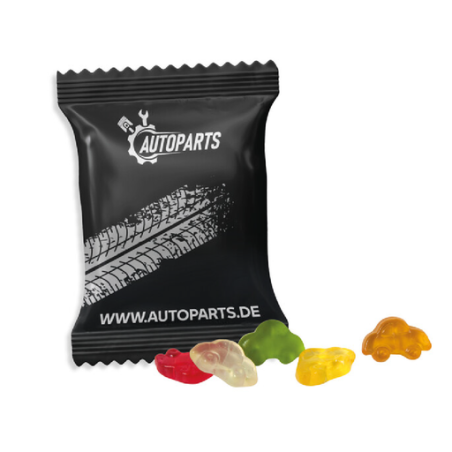 Sachet de bonbon personnalisable mini forme standard Haribo® (par lot de 100 sachets) 6,5g Sachet de bonbon personnalisable mini forme standard Haribo® (par lot de 100 sachets) 6,5g