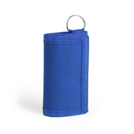 Porte monnaie publicitaire en PET 600D avec fermeture velcro et attache porte-clés - Motok