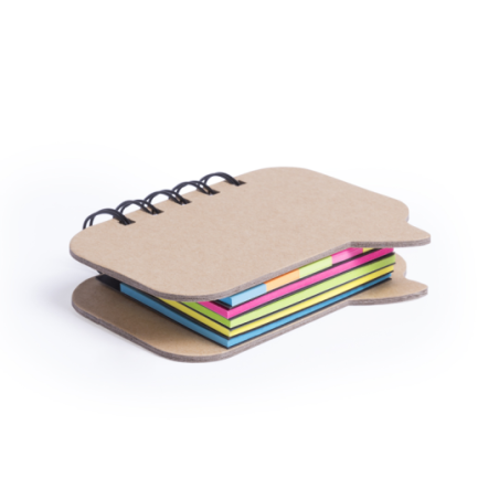 Bloc-notes adhésives à spirales personnalisable en carton recyclé - Lazza