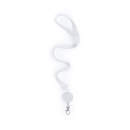 Tour de cou mousqueton personnalisable avec enrouleur - 1 face de marquage - 1,5 cm de large - Lemer