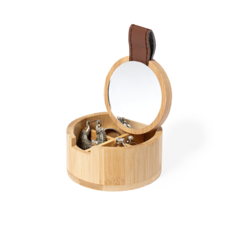 Boîte à bijoux et miroir personnalisable en bambou Fontana Boîte à bijoux et miroir personnalisable en bambou Fontana