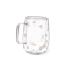 Tasse en verre personnalisable à double paroi avec flocon Doglex Tasse en verre personnalisable à double paroi avec flocon Doglex