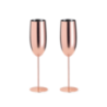 Set de 2 flûte à champagne personnalisable en acier inoxydable 270ml Set de 2 flûte à champagne personnalisable en acier inoxydable 270ml