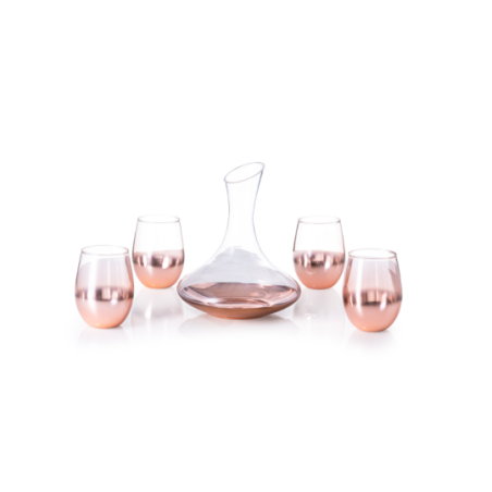 Carafe à décanter et sont set de 4 verres Prescot Carafe à décanter et sont set de 4 verres Prescot