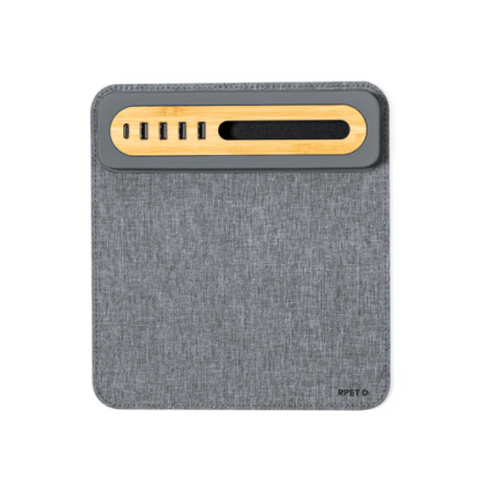 Tapis de Souris personnalisable Multifonction en suédine et bambou Tapis de Souris personnalisable Multifonction en suédine et bambou