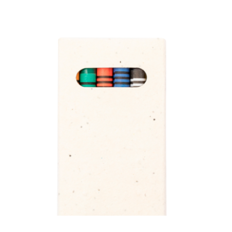 Boîte publicitaire en carton ensemencé avec 6 crayons de cire Fyser Boîte publicitaire en carton ensemencé avec 6 crayons de cire Fyser