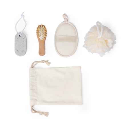 Sac en coton personnalisable avec accessoires pour le bain Seido Sac en coton personnalisable avec accessoires pour le bain Seido