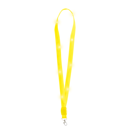 Lanyard personnalisable avec LED en polyester pile incluse Wilou