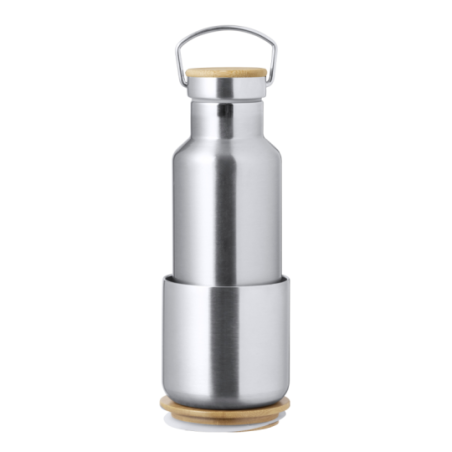 Set personalisable gourde 500 ml et tasse 300ml en acier inoxydable Debris Set personalisable gourde 500 ml et tasse 300ml en acier inoxydable Debris