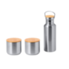 coffret personnalisable gourde 500ml et tasses 300 ml en bambou et acier inoxydable Dickinson coffret personnalisable gourde 500ml et tasses 300 ml en bambou et acier inoxydable Dickinson