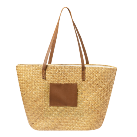 Sac de plage personnalisable en paille et similicuir Moxia Sac de plage personnalisable en paille et similicuir Moxia