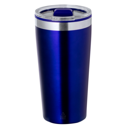 Mug isotherme personnalisé à double paroi inox recyclé et pp 600ml - Dione Mug isotherme personnalisé à double paroi inox recyclé et pp 600ml - Dione