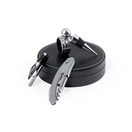 Coffret sommelier publicitaire en plastique avec 4 accessoires en acier inoxydable Coffret sommelier publicitaire en plastique avec 4 accessoires en acier inoxydable
