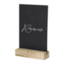 Porte menu publicitaire en ardoise avec support en bois Hyrokin Porte menu publicitaire en ardoise avec support en bois Hyrokin