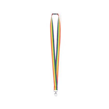 Tour de cou publicitaire arc-en-ciel - marquage recto - Soa
