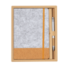 Set publicitaire bloc note en feutrine et liège et stylo bille en aluminium et liège Set publicitaire bloc note en feutrine et liège et stylo bille en aluminium et liège