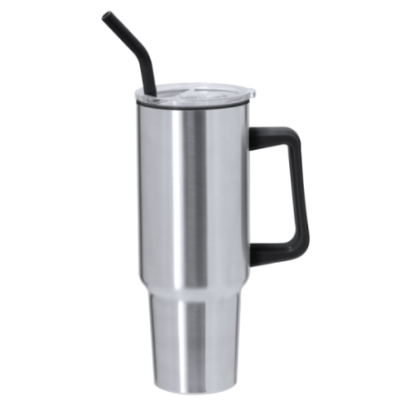 Tumbler isotherme publicitaire double paroi en acier inoxydable et PP 1,2L - Lansin Tumbler isotherme publicitaire double paroi en acier inoxydable et PP 1,2L - Lansin