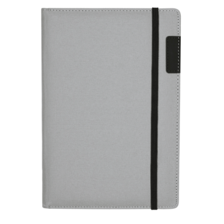 Bloc-notes personnalisable A5 avec couvertures rigides en polyester RPET 600D