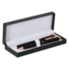 Parure personnalisable stylo bille et roller en aluminium noir mat et rose gold - Encre bleue Parure personnalisable stylo bille et roller en aluminium noir mat et rose gold - Encre bleue