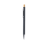 Stylo en aluminium recyclé GRS personnalisable avec bouton en bambou - Kosif Stylo en aluminium recyclé GRS personnalisable avec bouton en bambou - Kosif