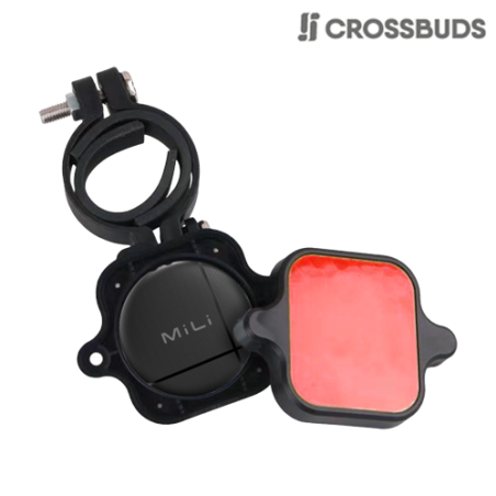 Feu arrière de vélo personnalisé anti-perte Crosstag® Duo IOS & Android - Crossbuds Feu arrière de vélo personnalisé anti-perte Crosstag® Duo IOS & Android - Crossbuds