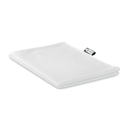 Serviette de sport personnalisable en RPET dans son sac filet - TUKO Serviette de sport personnalisable en RPET dans son sac filet - TUKO