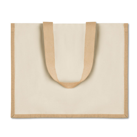 Sac de courses en toile de jute laminé publicitaire - CAMPO