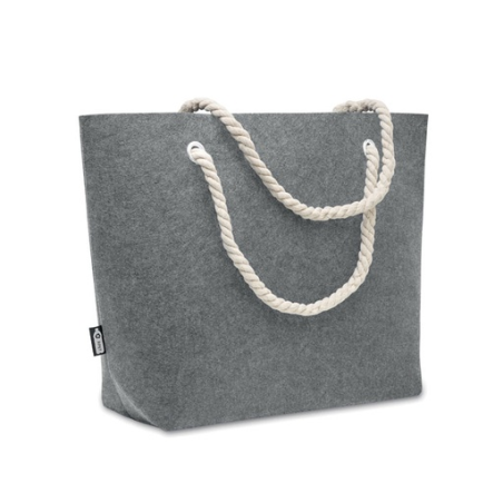 Sac de plage publicitaire en feutre RPET avec poignée en corde - FELTSEA Sac de plage publicitaire en feutre RPET avec poignée en corde - FELTSEA