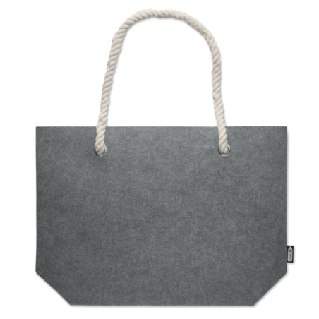 Sac de plage publicitaire en feutre RPET avec poignée en corde - FELTSEA Sac de plage publicitaire en feutre RPET avec poignée en corde - FELTSEA