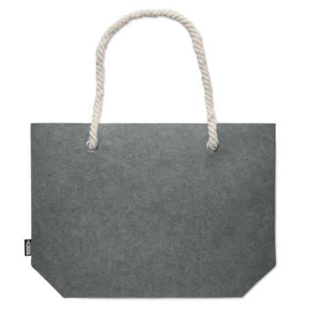Sac de plage publicitaire en feutre RPET avec poignée en corde - FELTSEA Sac de plage publicitaire en feutre RPET avec poignée en corde - FELTSEA