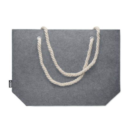 Sac de plage publicitaire en feutre RPET avec poignée en corde - FELTSEA Sac de plage publicitaire en feutre RPET avec poignée en corde - FELTSEA
