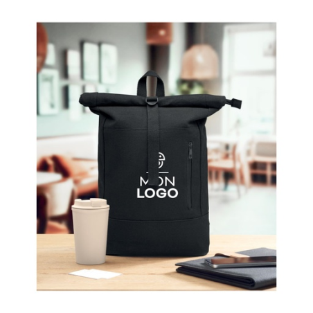 Sac à dos personnalisable pour ordinateur 15' en coton et PET recyclé - KOPER ROLL