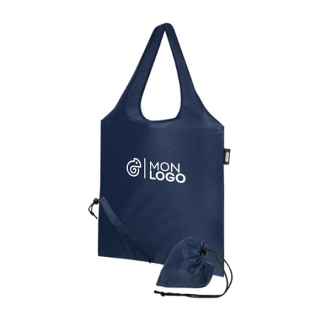 Tote bag personnalisé pliable Sabia en PET recyclé 7L