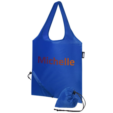 Tote bag personnalisé pliable Sabia en PET recyclé 7L